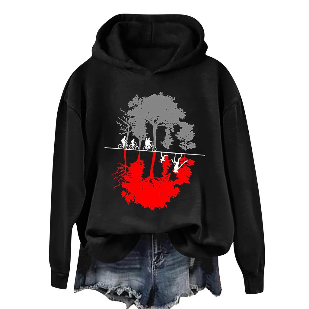 Women's And Men's Unisex Fashion Outfit Sweatsuit Printed Long Sleeved Casual Hooded Sweatshirt