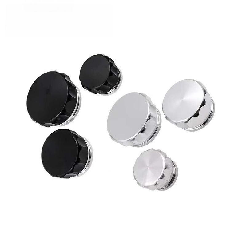 Car Aluminum Weldable Fuel Tank Filler Neck Set Universal Weld-on Fuel Water Inlet Pipe With Radiator Coolant Reservoir Caps 2 P