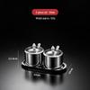 Luxury Korean 304 Stainless Steel Spice Jars: Salt & Oil Jar with Spoon, Gold Accent