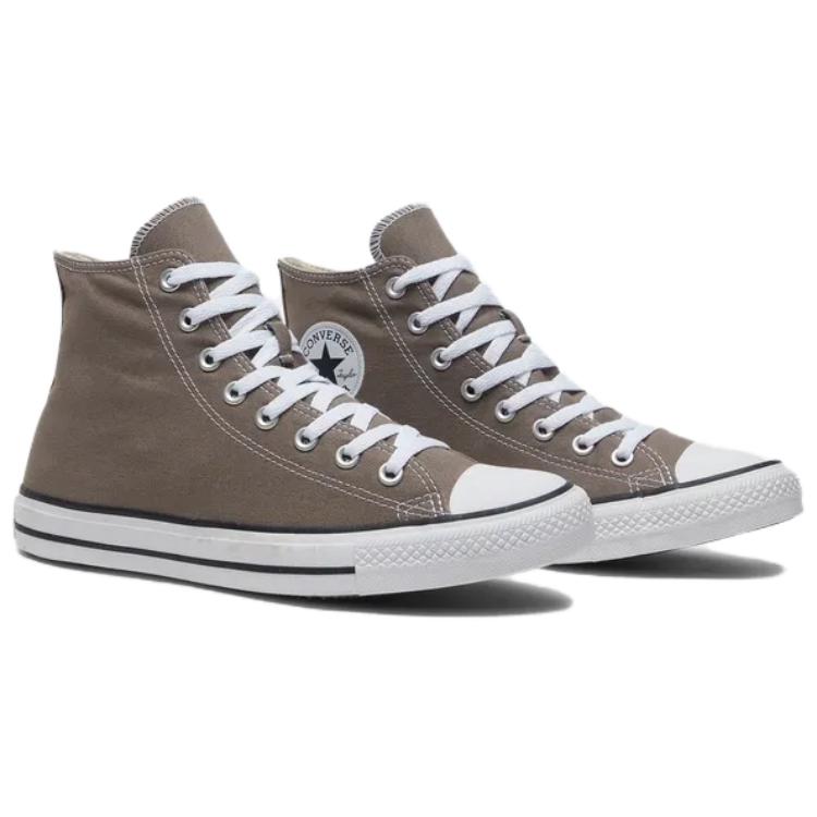 Converse Chuck Taylor All Star Comfortable Versatile Low-Top Slip-Resistant Durable High-Top Skate Shoes Unisex Sneakers Gray A08581C