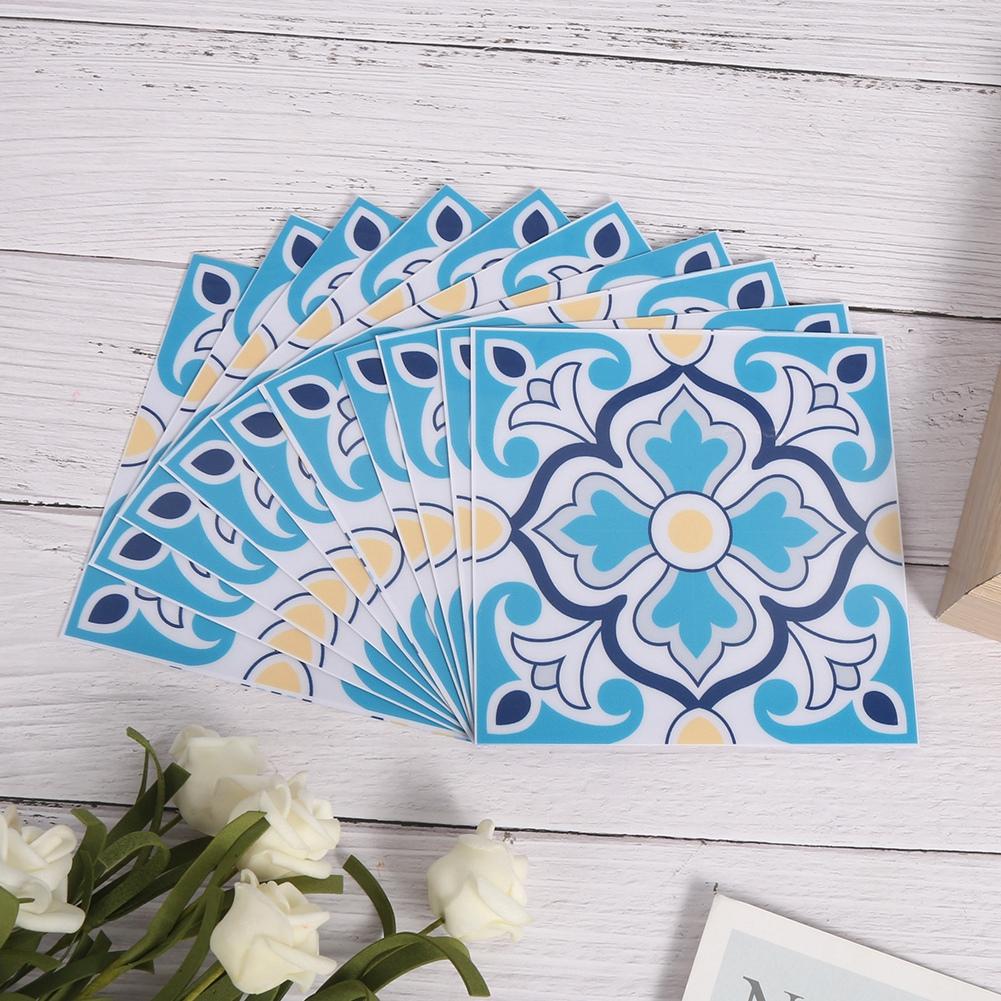 10pcs Waterproof Self Adhesive Tile Wall Sticker Decoration for Bathroom Kitchen