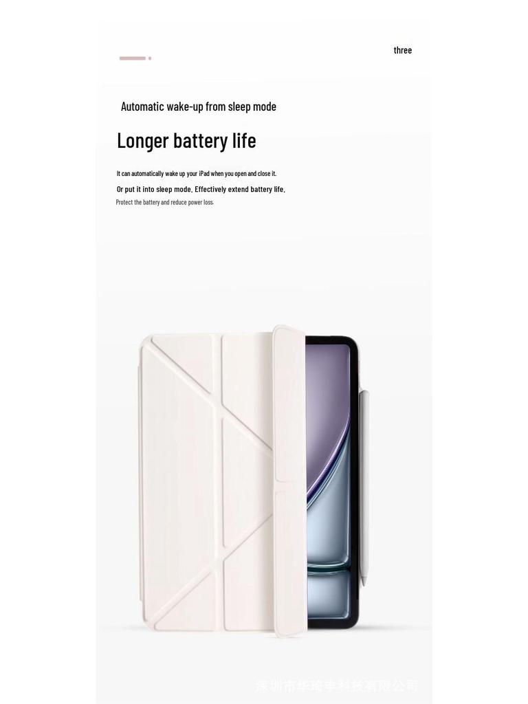 2025 iPad A16 Schutzhülle: 3-Fach Air6, Magnetisch, Rahmenlos, Ultradünn, Doppelseitiger Clip, 11 Zoll