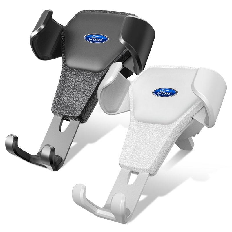 Car Badge Phone Holder Bracket Air Clip Mount Stand Accessories For Ford Focus Mondeo Kuga Fiesta MK7 Escort Explorer Edge 2 4 MK2 MK4