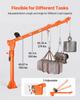 VEVOR Electric Truck Crane, 499 kg Pickup Truck Crane with 12V Electric Winch, 360 degrees Rotating Telescopic Boom, Premium Galvanized Steel
