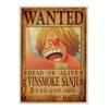 One Piece Affisch med Efterlyst-motiv Vintage Kraftpapper Tapet Dekorativ Målning Gåva
