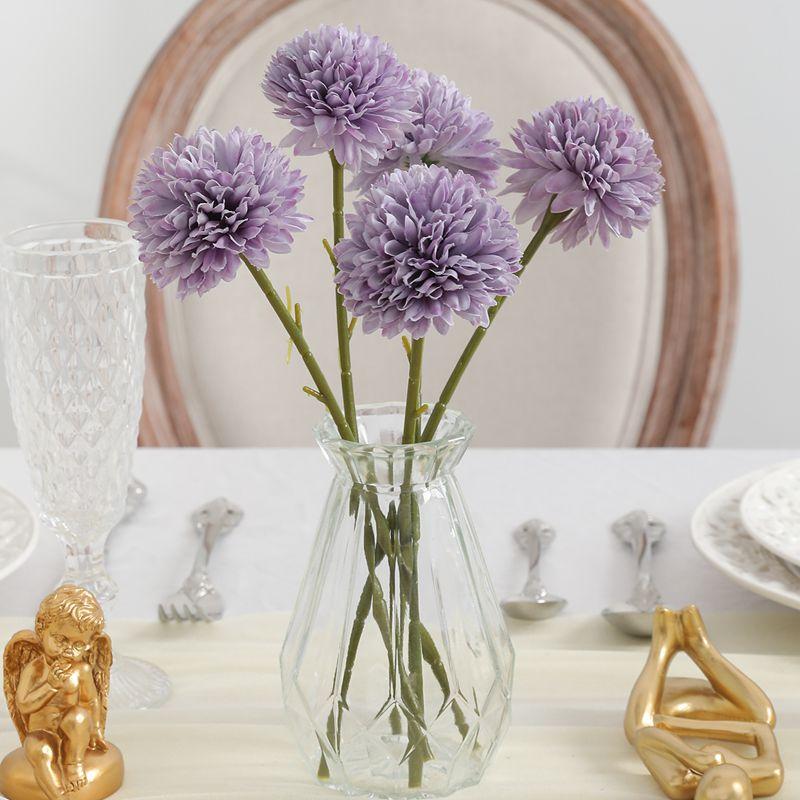 5Pcs Artificial Dandelion Flowers Fake Hydrangea Bouquet for Home Room Vase Decor Garden Party Wedding Bridal Christmas Ornament