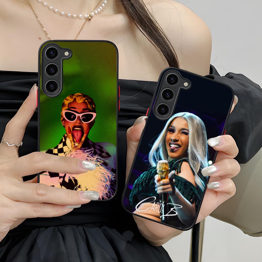 Cardi B Silicone Mobile Phone Case for Samsung Galaxy S26 S25 S24 S23 S22 S21 Plus FE Ultra Colorful Cover