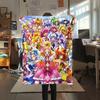 Pretty Cure Main Characters pattern Flannel Blanket, High quality Comfortable for All Seasons, Home Decor, Warmth and Comfort, Perfect for Gifts.
