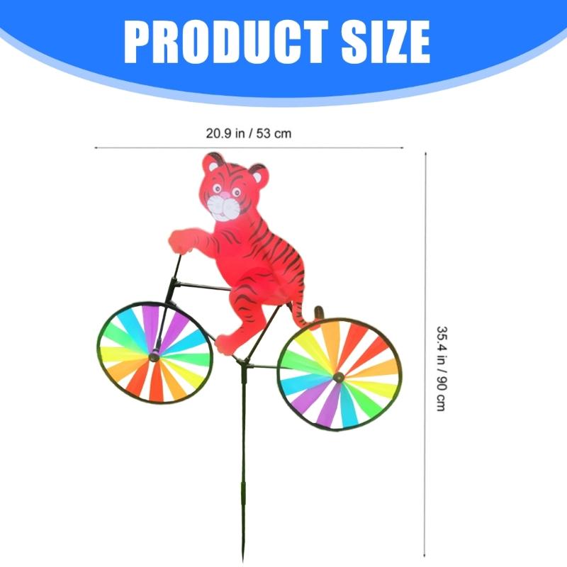 Playful Animal Cycling Windmill Toy Featuring Vibrant Color And Weather Resistant Fabric