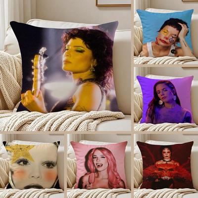 Sänger H-Halsey Kissenbezug Seidiger Kurzer Plüsch Beidseitig Bedruckter Kissenbezug für Sofa Alle Jahreszeiten Heimdekoration Geschenk