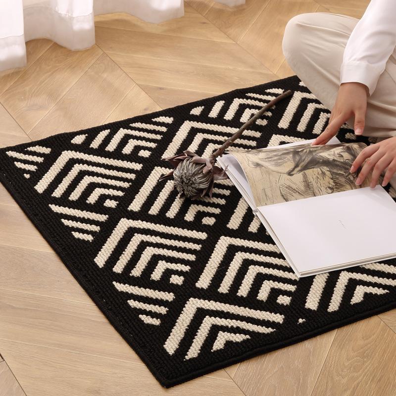 Entry Door Doormat Home Machine Washable Vintage Plaid Entry Carpet Floor Mat Entry Foot Mat Entry Entryway Foyer Mat