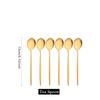 6Pcs Wstern Gold Matte Cutlery Set Stainless Steel Dinnerware Flatware Kitchen Home Dessert Fork Spoon Knife Set Tableware Set