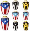 Puerto Rican Flag Conga Style 3D Printed Can Holder, Beverage Insulator, Lightweight 12oz Can Cooler for Parties Beaches Barbecues Caribbean Gift