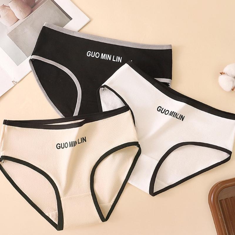 Cotton Mid-waist Panties for Women and Young Girls Briefs Underpants