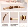 Durable And Safe 1Pc Wood Therapy Massage Toolsmassage Roller Stick Curved Lymphatic Drainage Massager Handheld For Anti Cellulitemuscle Stress