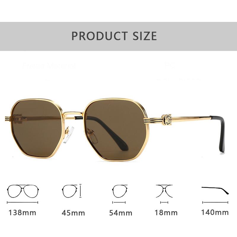 Fashion Brand Luxury Designer Sunglasses Men Women Leopard Vintage Trendy Elegant Shades Glasses Outdoor Punk Sunglasses