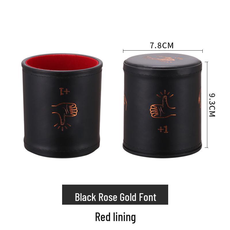 Premium Leather Sound-Dampening Dice Cup Set with Dice Tower & Pattern for Bars and Speakeasies