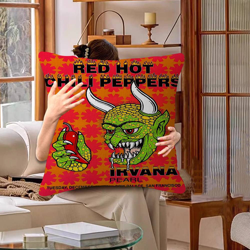 RRed Hot CChili Peppers Pillow Gift Home Office Decoration Pillow Bedroom Sofa Car Cushion CoverPillow Case