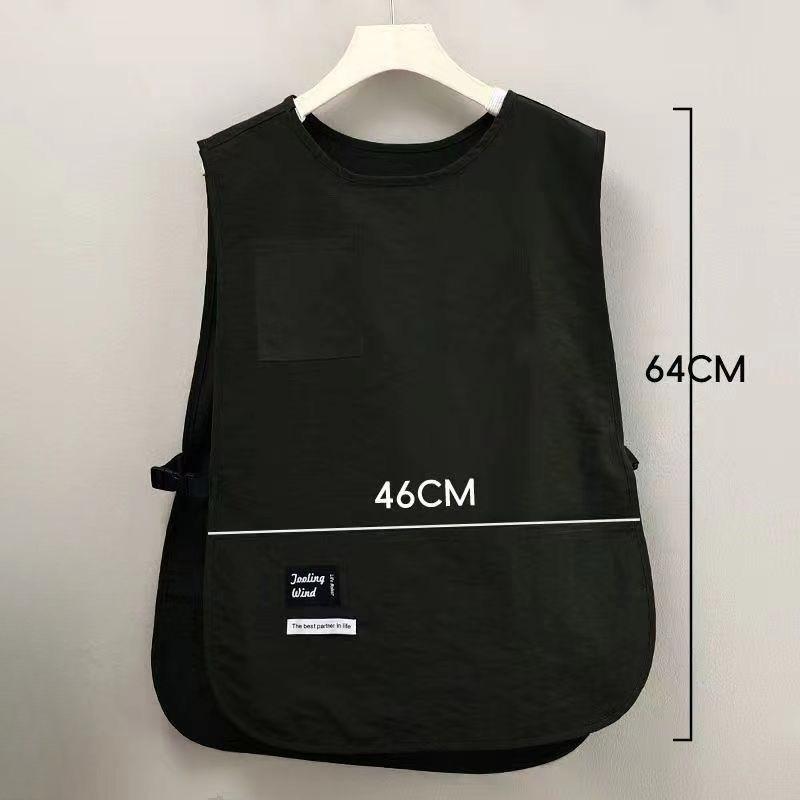 

1pcs Unisex Water-Resistant Apron Vest Breathable Kitchen & Coffee Shop Workwear with Pocket OneSize чёрный
