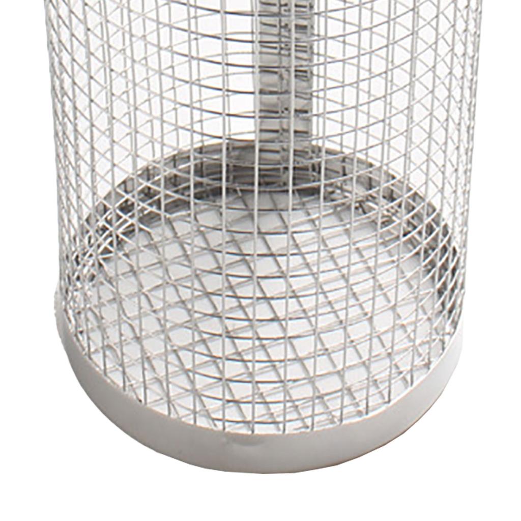 Rollender Grillkorb Rund Edelstahl Grillkorb für Outdoor-Grillen Fisch Garnelen Fleisch