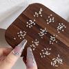 50Pcs 3D Mini Flat Back Oval/Rhombus Multiple Style Nail Art Rhinestones Clear Sparkling Diamond Nail Charms Nail Art Gemstones