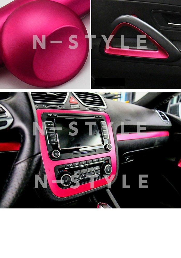 Ice cream car wrapping 152cm x matte pink with matte chrome plating sheet, 30cm,