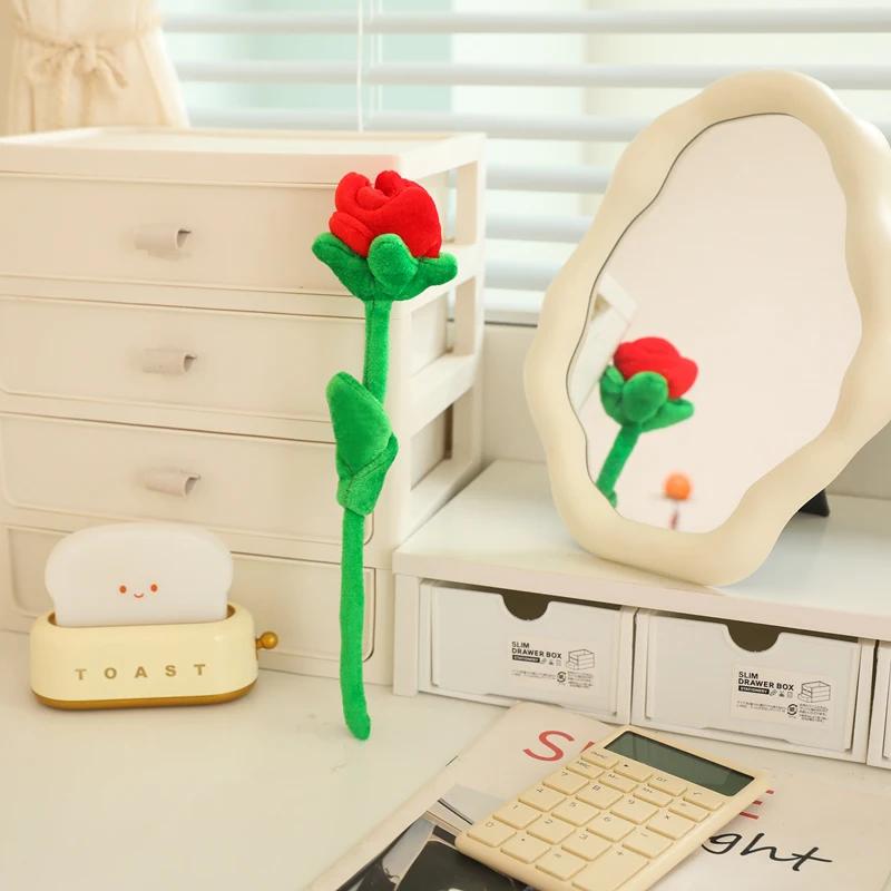 Curtain Accessories Home Decoration Cute Smile Cartoon Sunflower Rose Plush Toys Christmas Valentine's Day Gift