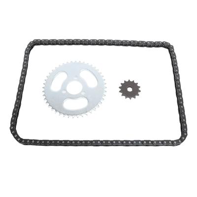 T8F Chain Sprocket Kit Steel 14T Front Sprocket 44T 3 Hole Rear Sprocket Set with 120 Links Chain
