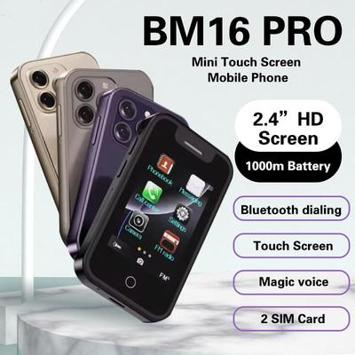 NEUES BM16PRO 2G Mini Touchscreen Handy Dual-SIM Bluetooth Wählfunktion Automatische Anrufaufzeichnung Magische Stimme Billiges Handy FMRadio