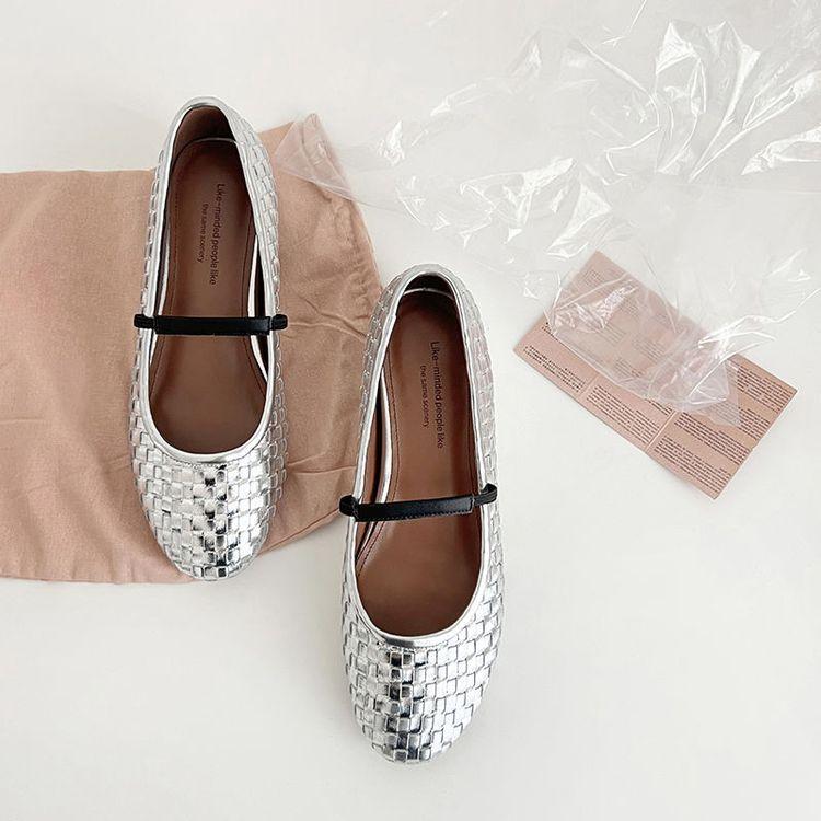 Niche brand~ Compilation Mary Jane shoes round head flat sole single shoes women's 2025 spring new versatile leather women's shoes