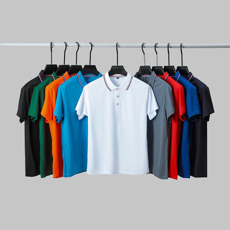Men's Casual Solid Color Short Sleeved Polo Shirt Summer Fashionable Comfortable Versatile
