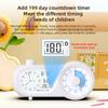 Visueller Timer LCD Dual-Screen-Uhr Autonomer Manager Plastikuhr Schlafzimmer Schlummer Weckfunktion