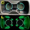 Glowing Car Cup Holder Coasters, Anti-Slip Silicone Mat, Waterproof Auto Drink Pad, Interior Decoration Accessories, 2 Pack