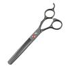 7.0-inch Black Baked Paint 5-piece Pet Grooming Scissors Set with Comb and Clippers