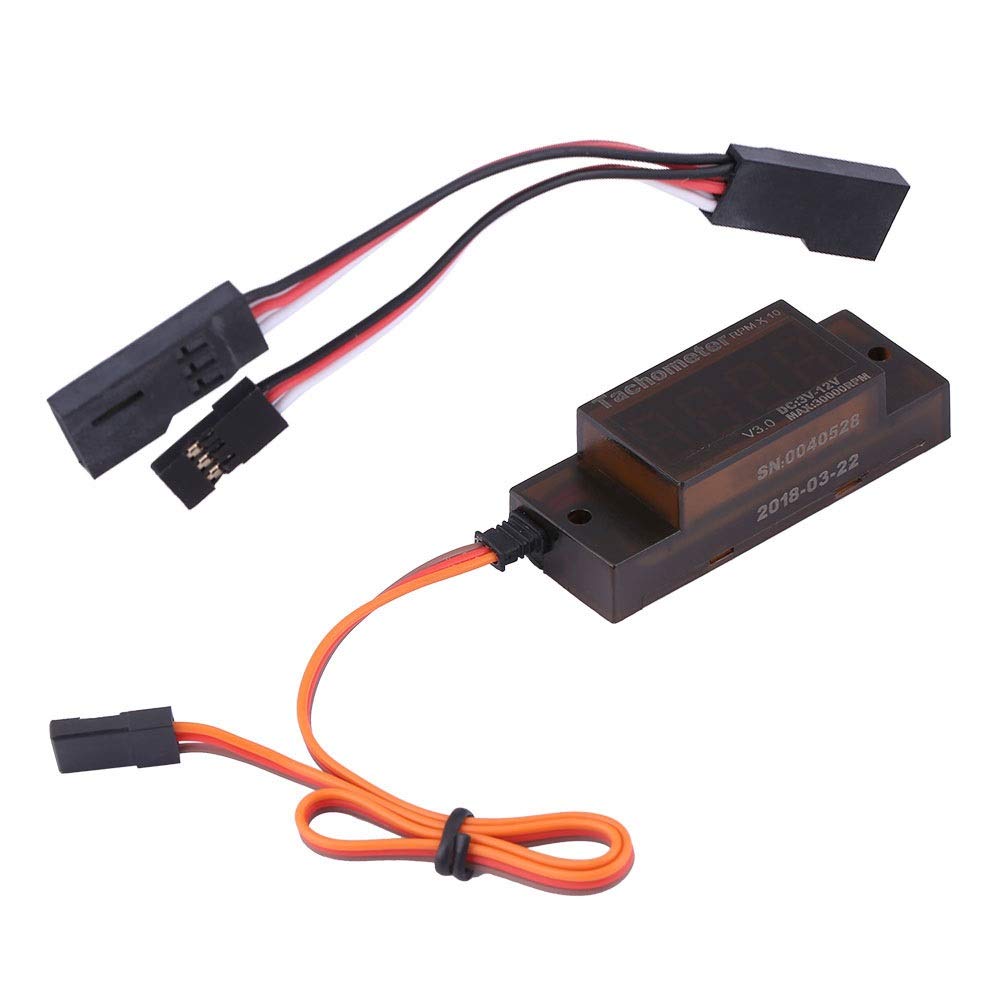 Mini Tachometer, RC Accessory Ignition Tachometer V3.0 Revolution Meter for Petrol Gas Engine