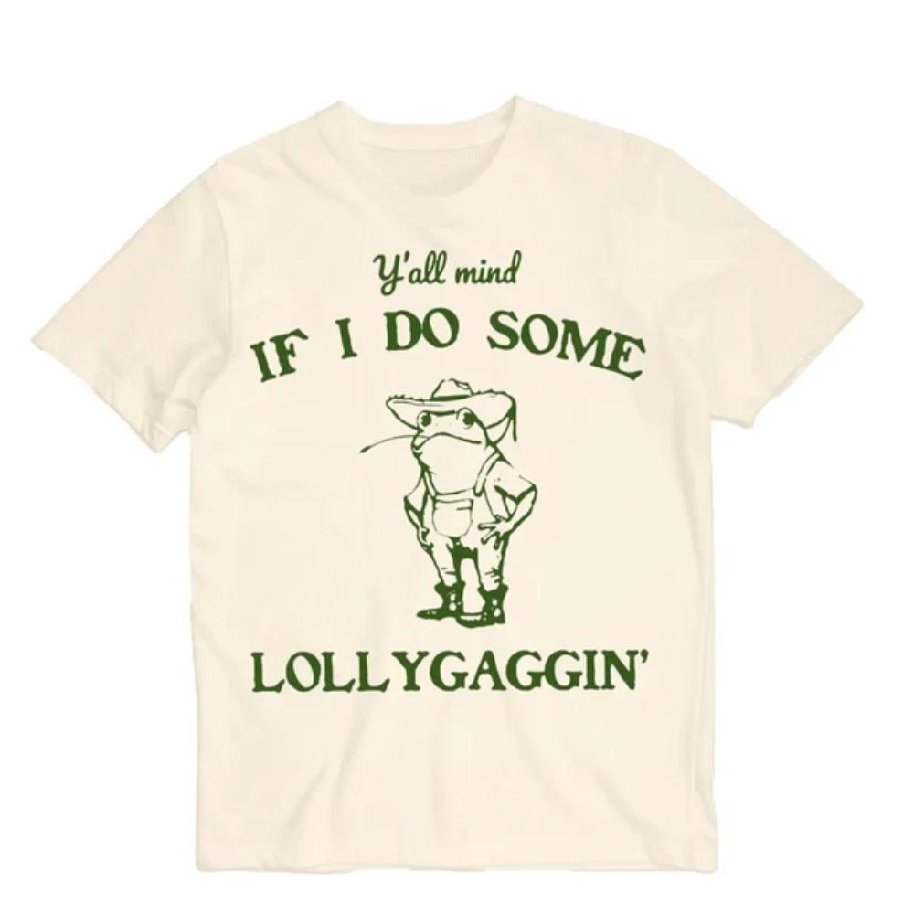 Yall Mind if I do Some Lollygaggin Shirt, Western Frog tee Cute Animal Tee XXXXL