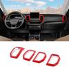 Red AC Air Conditioner Vent Outlet Frame Trim Cover For + Ford Bronco Sport