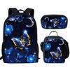 Creative 3d Butterfly Laptop Backpack With Pencil Case And Organizer For School