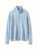 Women's Elegant Cashmere Cable Knit Half-High Neck Zip Cardigan - Autumn/Winter 2026 Collection