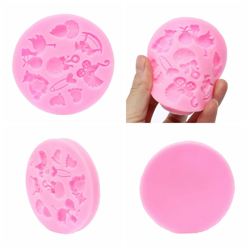 Baby Shower Silicone Fondant Cake Mould Mold Chocolate Baking Sugarcraft Decor MEIfang
