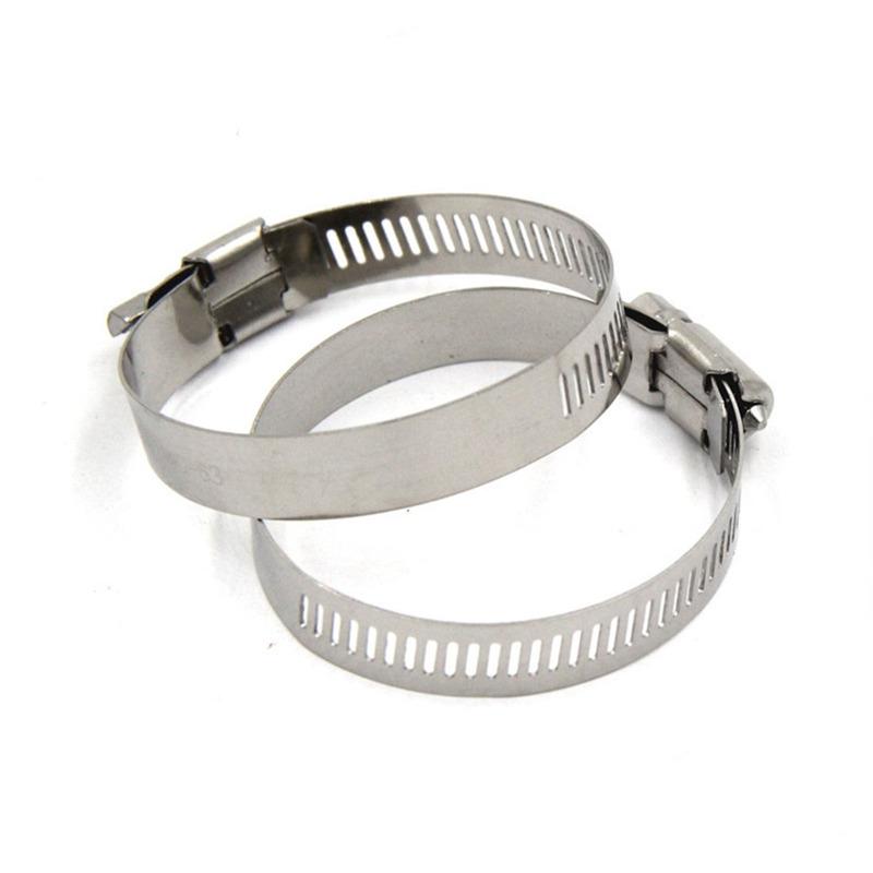 1/2pcs 304 Sino American Style Throat Clamp Band Width 12mm Clamps Stainless Steel Hose Clips Car Fuel Hose Pipe Clamps