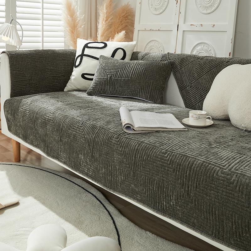 

Sofa Cushion Universal In All Seasons, Nordic Simple Non-Slip Sofa Cover, Backrest Towel Cover, Chenille High-End Seat Cushion 70*70cm