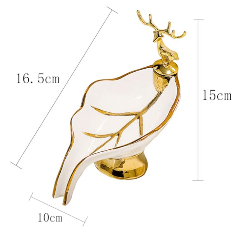 Light Bathroom Household Drain Soap Rack Leaf Shape Portable Luxury Style Soap Holder Tray New Creation