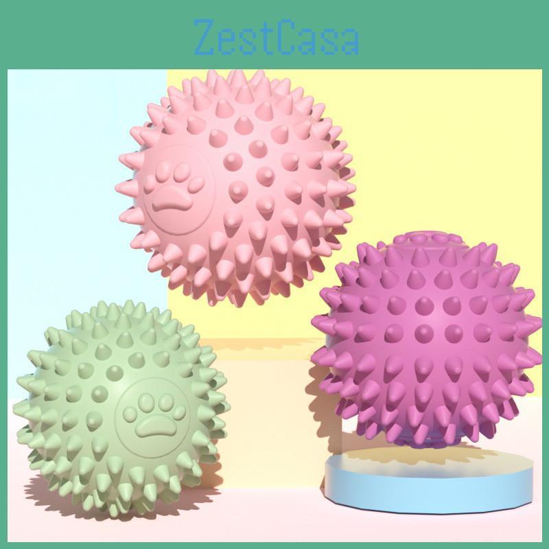 Colorful Dog Toy Hollow Tpr Footprint Ball For Chewing And Teeth Cleaning