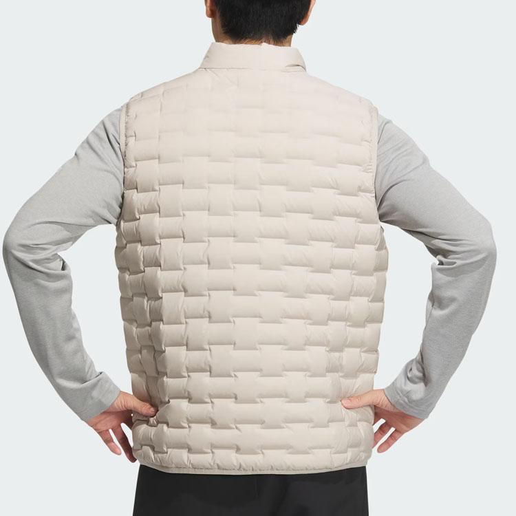 New Adidas Down Vest Men's Ecru IT8696