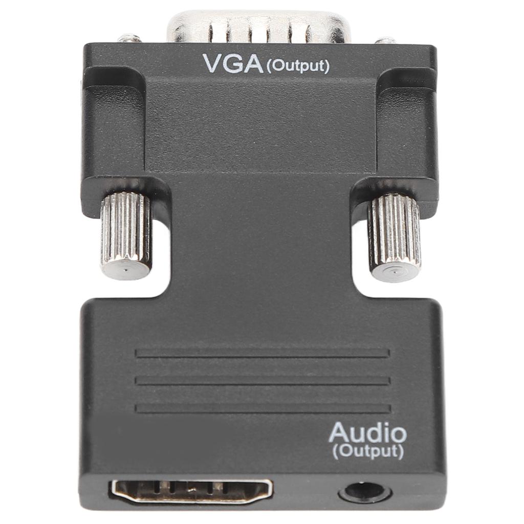 HD Multimedia Interface Female To VGA Male Converter with 3.5mm Audio Cable for Laptops PCs Monitors