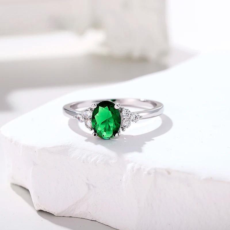 Trendy Blue Topaz Ring Jewelry Accessories with Zircon Gemstone Finger Rings for Women Wedding Party Engagement Bridal Gifts