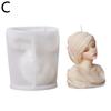 Princess Girl Aromatherapy Candle Silicone Mold Cute Molds Silicone Epoxy Resin Silicone Gypsum Texture Candle Girl Mould C F2D0
