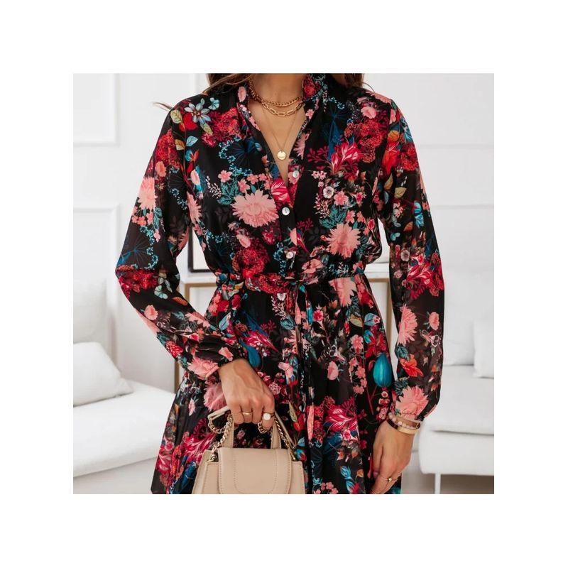 

Polo Dress Commuter Dress Long-Sleeve Shirt Black 2XL