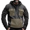 Herren Color Blocking Half Zip Tasche Sweatshirt Hoodie Herren Sport Übergröße Lässiges Sweatshirt